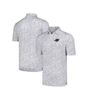 Antigua NFL Team Apparel Mens 2XL White Black‎ Floral Print Polo Shirt Golf